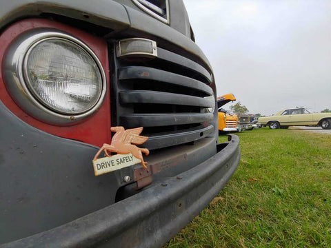 A classic American pickup truck parked outside, without a care in the world. Photo Credit: Micah Wright