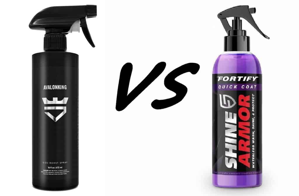 AvalonKing SiO2 Ceramic Boost Spray vs Shine Armor Fortify Quick Coat