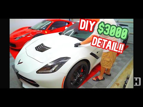 How to DIY a $3000 SUPERCAR Detail ft. My Corvette + AWESOME GIVEAWAY!