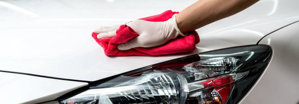 Dry the vehicle after washing it using high-quality microfiber towels
