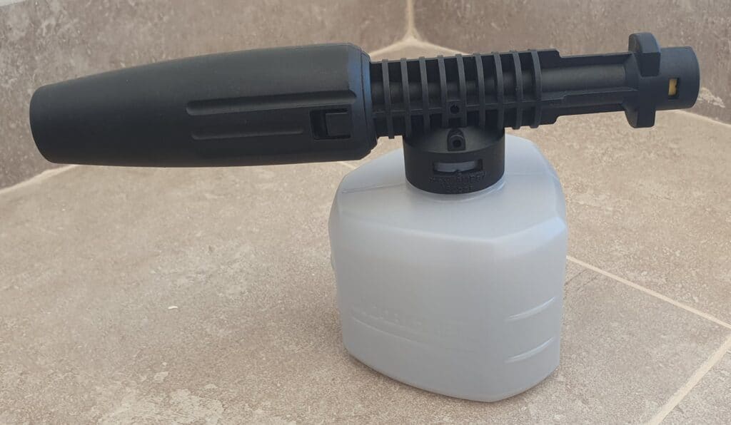 Non-adjustable foam guns may be far from fancy, but they sure are functional. Photo Credit: Euan Tennant/Facebook