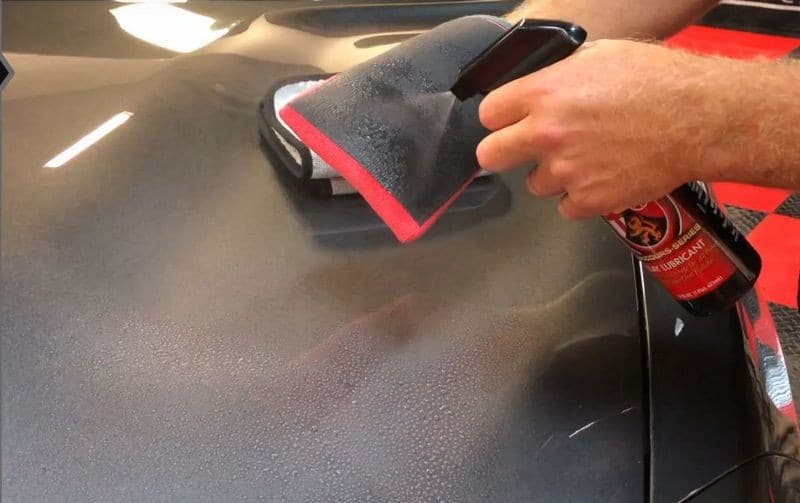 A clay mitt is a reusable version of the traditional contaminant removing clay bar detailing tool,  with it's ability to conform to one's hand greatly reducing the risk of drops and surface mistakes. 